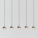 Dora 5 LED Linear Suspension Light by Seed Design, Finish: Chrome, ,  | Casa Di Luce Lighting