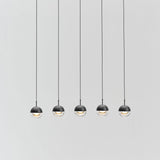 Dora 5 LED Linear Suspension Light by Seed Design, Finish: Matt Black, ,  | Casa Di Luce Lighting