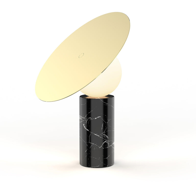 Bola Disc Table Lamp by Pablo, Finish: Black/Brass, ,  | Casa Di Luce Lighting