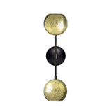 Brass Nur Reversed Wall Sconce - Dual Globe by Dounia Home
