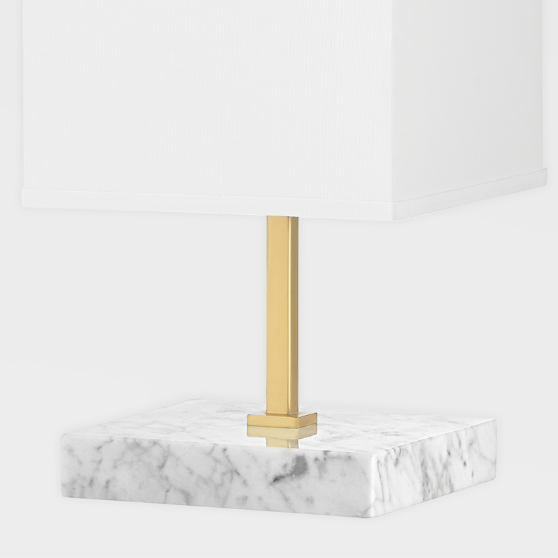 Mikaela Table Lamp By Mitzi - Aged Brass Stand View