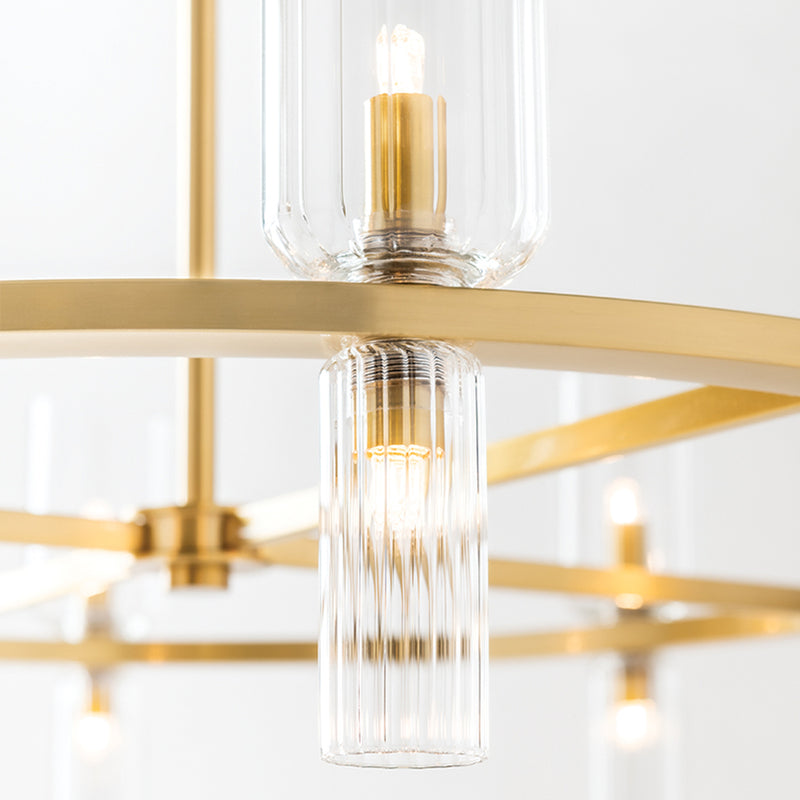 Tabitha Chandelier By Mitzi - Aged Brass Detailed View