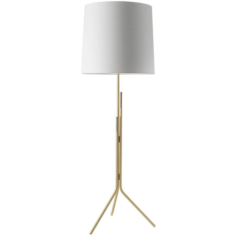 Ellis Floor Lamp by CVL, Shade: Drop Paper 100-CVL, Finish: Satin/Polished Graphite-CVL,  | Casa Di Luce Lighting