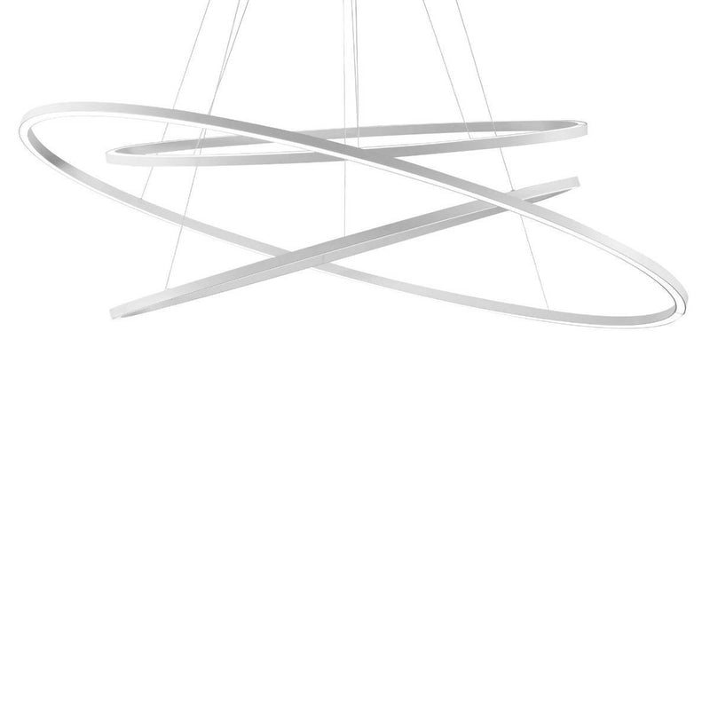 Ellisse Triple Pendant by Nemo, Finish: Polished Aluminium, Color Temperature: 2700K,  | Casa Di Luce Lighting