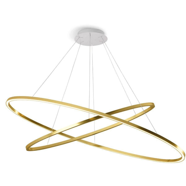 Ellisse Double Pendant Light by Nemo, Finish: White, Black, Gold Painted, Polished Aluminium, Gold Polished Anodized, Color Temperature: 2700K, 3000K,  | Casa Di Luce Lighting