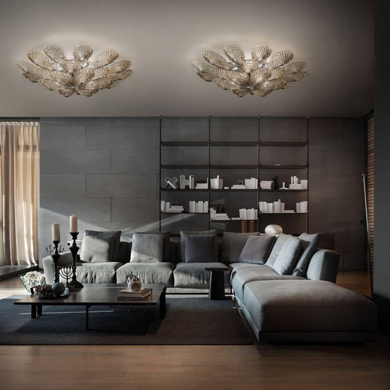 Gabbiano Ceiling Light by Sylcom, Color: Amber, Clear, Blue, Smoke - Vistosi, Size: Small, Large,  | Casa Di Luce Lighting