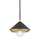 Marnie Pendant by Mitzi, Color: Black, Finish: Brass Aged, Size: Small | Casa Di Luce Lighting