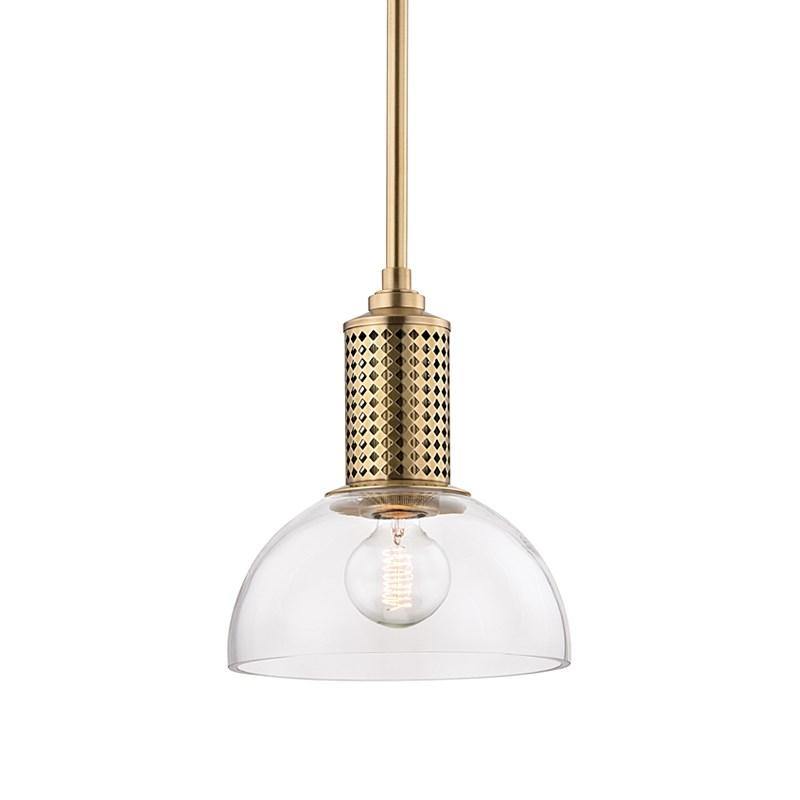Halcyon Pendant by Hudson Valley, Finish: Brass Aged, Size: Small,  | Casa Di Luce Lighting