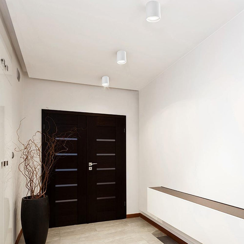 Falco Round Flushmount by Kuzco, Finish: Black, White, ,  | Casa Di Luce Lighting