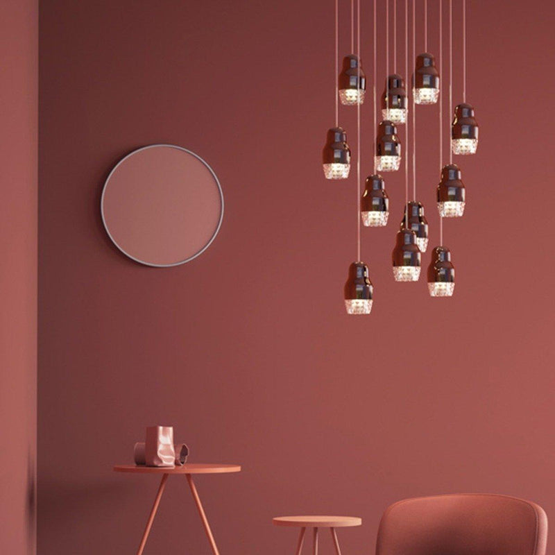 Fedora Pendant by AXO Light, Color: Chrome, Number of Lights: 12,  | Casa Di Luce Lighting