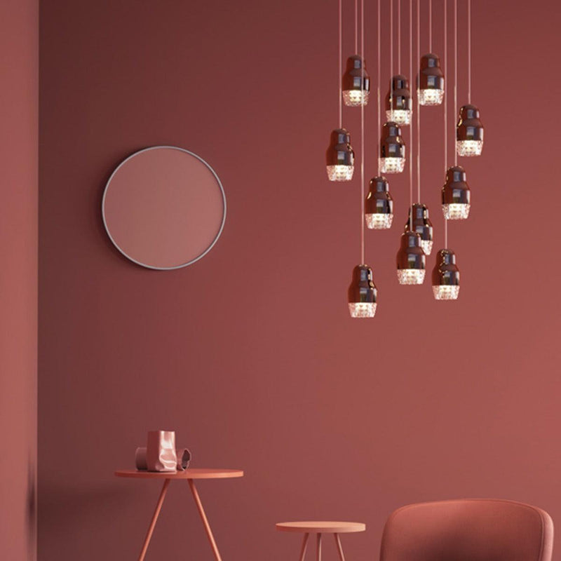 Fedora Pendant by AXO Light, Color: Rose Gold-Cangini & Tucci, Bronze, Chrome, Number of Lights: 3, 6, 12,  | Casa Di Luce Lighting