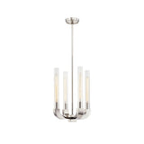 Flute Chandelier by Alora, Finish: Nickel Polished, Number of Lights: 4,  | Casa Di Luce Lighting