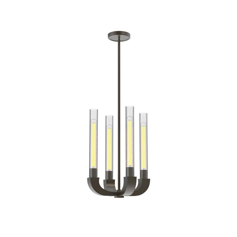 Flute Chandelier by Alora, Finish: Urban Bronze, Number of Lights: 4,  | Casa Di Luce Lighting