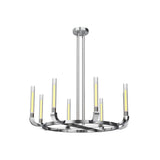 Flute Chandelier by Alora, Finish: Nickel Polished, Number of Lights: 8,  | Casa Di Luce Lighting