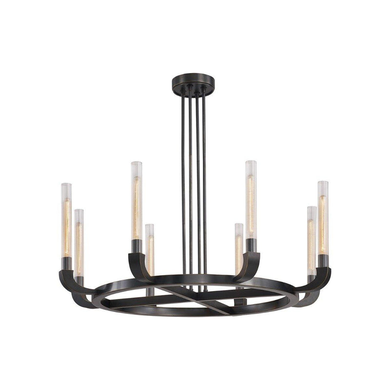 Flute Chandelier by Alora, Finish: Urban Bronze, Number of Lights: 8,  | Casa Di Luce Lighting