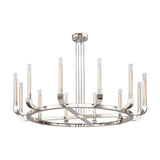 Flute Chandelier by Alora, Finish: Nickel Polished, Number of Lights: 12,  | Casa Di Luce Lighting