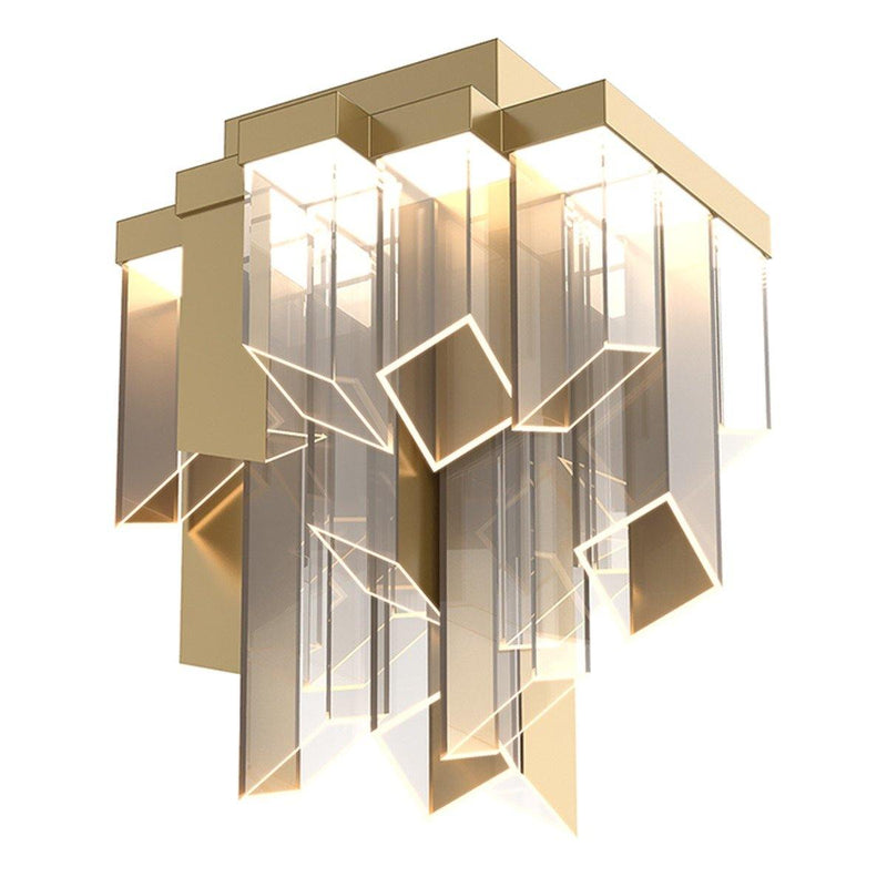 Titanium Gold Small Rowland Flushmount by Alora