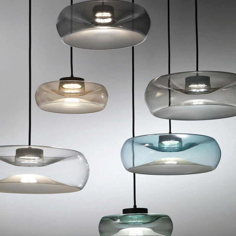 Fold Suspension by Cangini & Tucci, Color: Transparent, Pink, Amber, Green, Smoky Blue-Cangini & Tucci, Tobacco-Artemide, Ruby-Cangini & Tucci, Size: Small, Large,  | Casa Di Luce Lighting