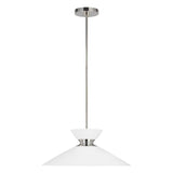 Heath Pendant by ED by Ellen DeGeneres, Finish: Nickel Polished, Burnished Brass, Size: Small, Large,  | Casa Di Luce Lighting