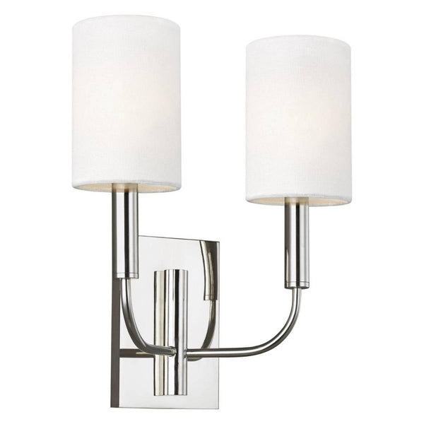 Brianna Sconce by ED by Ellen DeGeneres, Finish: Nickel Polished, Burnished Brass, Number of Lights: 1, 2,  | Casa Di Luce Lighting