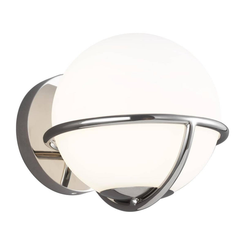 Apollo Wall Sconce by Feiss by Generation Lighting, Finish: Nickel Polished, ,  | Casa Di Luce Lighting
