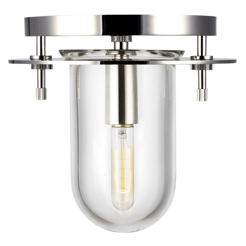 Nuance Flushmount by Kelly by Kelly Wearstler, Finish: Nickel Polished, Size: Extra Small,  | Casa Di Luce Lighting
