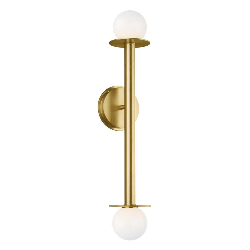 Nodes 2 Light Wall Sconce by Kelly by Kelly Wearstler, Finish: Midnight Black, Burnished Brass, ,  | Casa Di Luce Lighting