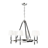 Katie Chandelier by Lauren Ralph Lauren, Finish: Polished Nickel, Number of Lights: 6,  | Casa Di Luce Lighting