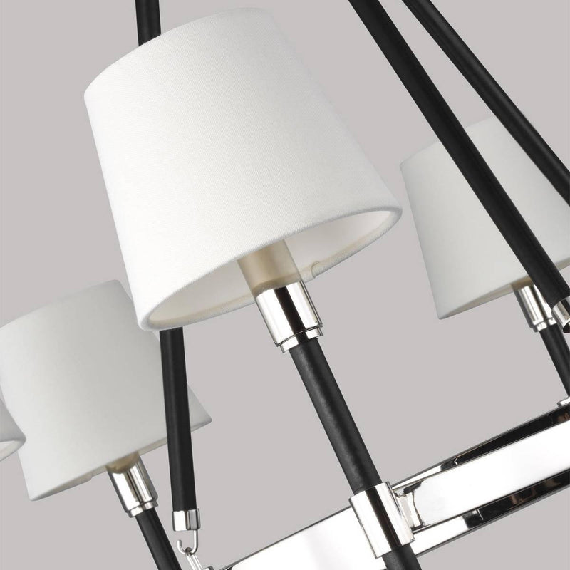 Katie Chandelier by Lauren Ralph Lauren, Finish: Polished Nickel, Time Worn Brass, Number of Lights: 6, 8,  | Casa Di Luce Lighting