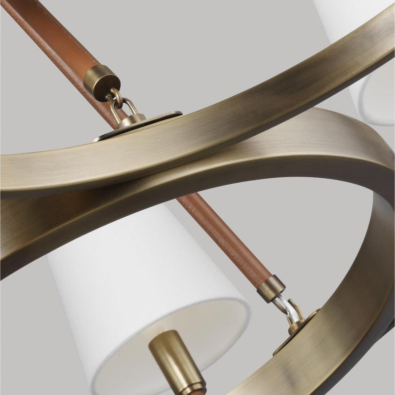 Katie Chandelier by Lauren Ralph Lauren, Finish: Polished Nickel, Time Worn Brass, Number of Lights: 6, 8,  | Casa Di Luce Lighting