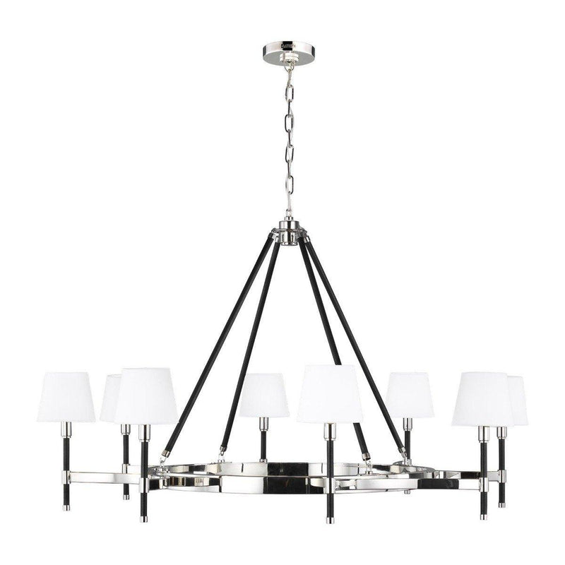 Katie Chandelier by Lauren Ralph Lauren, Finish: Polished Nickel, Number of Lights: 8,  | Casa Di Luce Lighting