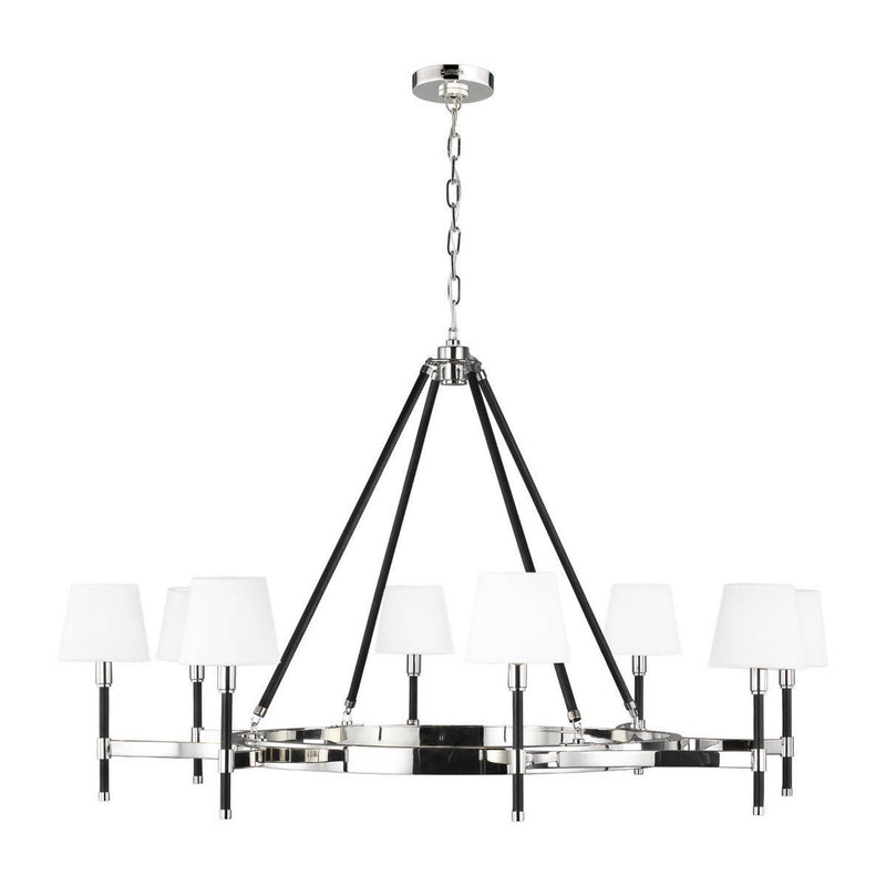Katie Chandelier by Lauren Ralph Lauren, Finish: Polished Nickel, Time Worn Brass, Number of Lights: 6, 8,  | Casa Di Luce Lighting