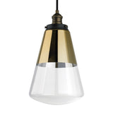 Painted Aged Brass / Dark Weathered Zinc Waveform Pendant by Feiss by Generation Lighting