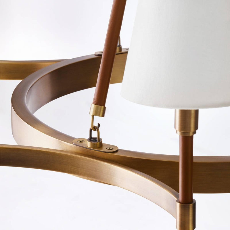 Katie Chandelier by Lauren Ralph Lauren, Finish: Polished Nickel, Time Worn Brass, Number of Lights: 6, 8,  | Casa Di Luce Lighting