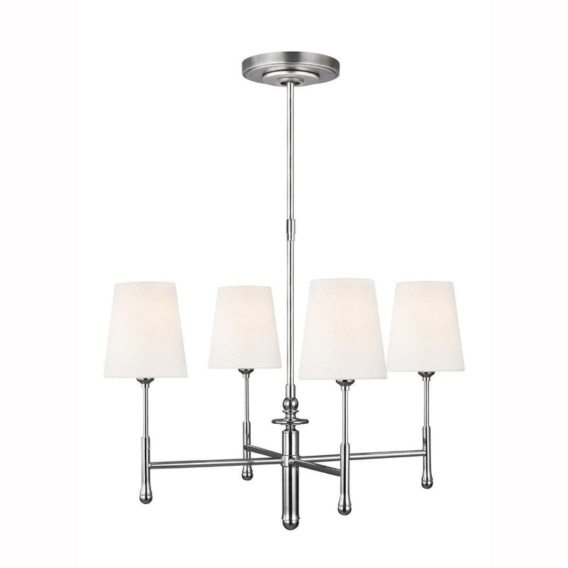 Capri Chandelier by TOB by Thomas O'Brien, Finish: Nickel Polished, Number of Lights: 4,  | Casa Di Luce Lighting