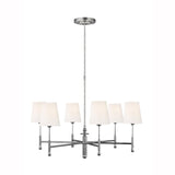 Capri Chandelier by TOB by Thomas O'Brien, Finish: Nickel Polished, Number of Lights: 6,  | Casa Di Luce Lighting