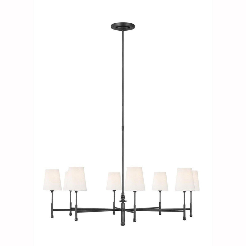 Capri Chandelier by TOB by Thomas O'Brien, Finish: Aged Iron, Number of Lights: 8,  | Casa Di Luce Lighting