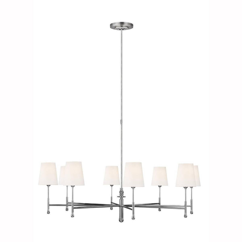 Capri Chandelier by TOB by Thomas O'Brien, Finish: Nickel Polished, Number of Lights: 8,  | Casa Di Luce Lighting