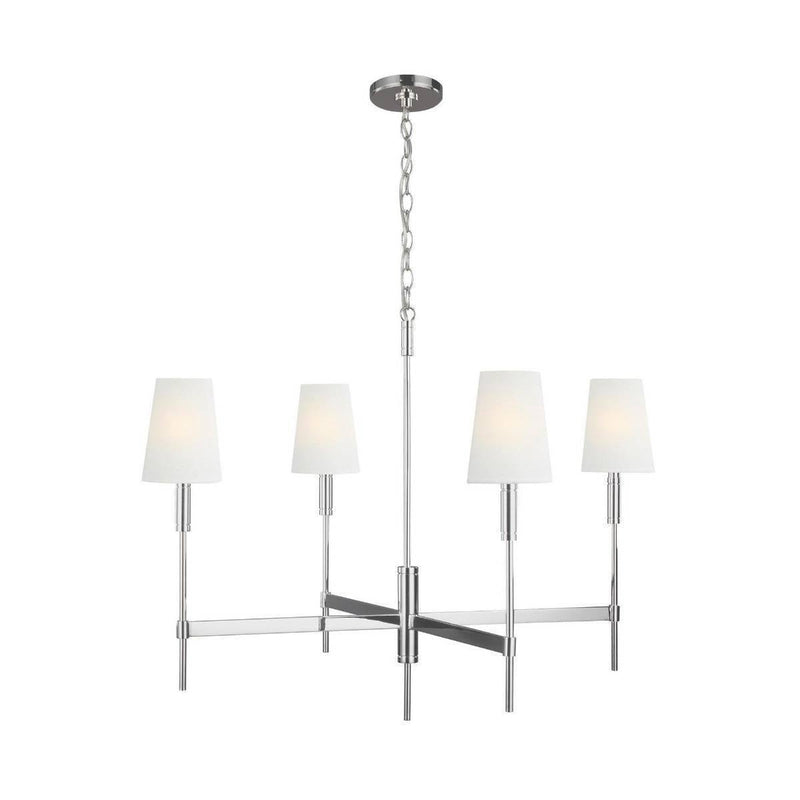 Beckham Classic Chandelier by TOB by Thomas O'Brien, Finish: Nickel Polished, Size: Large,  | Casa Di Luce Lighting