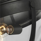 Logan Flushmount by TOB by Thomas O'Brien, Finish: Aged Iron, Nickel Polished, ,  | Casa Di Luce Lighting