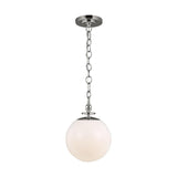 Capri Globe Pendant by TOB by Thomas O'Brien, Finish: Nickel Polished, Size: Medium,  | Casa Di Luce Lighting