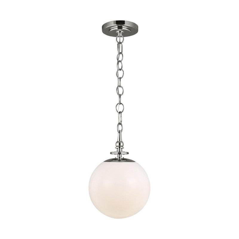 Capri Globe Pendant by TOB by Thomas O'Brien, Finish: Nickel Polished, Size: Medium,  | Casa Di Luce Lighting