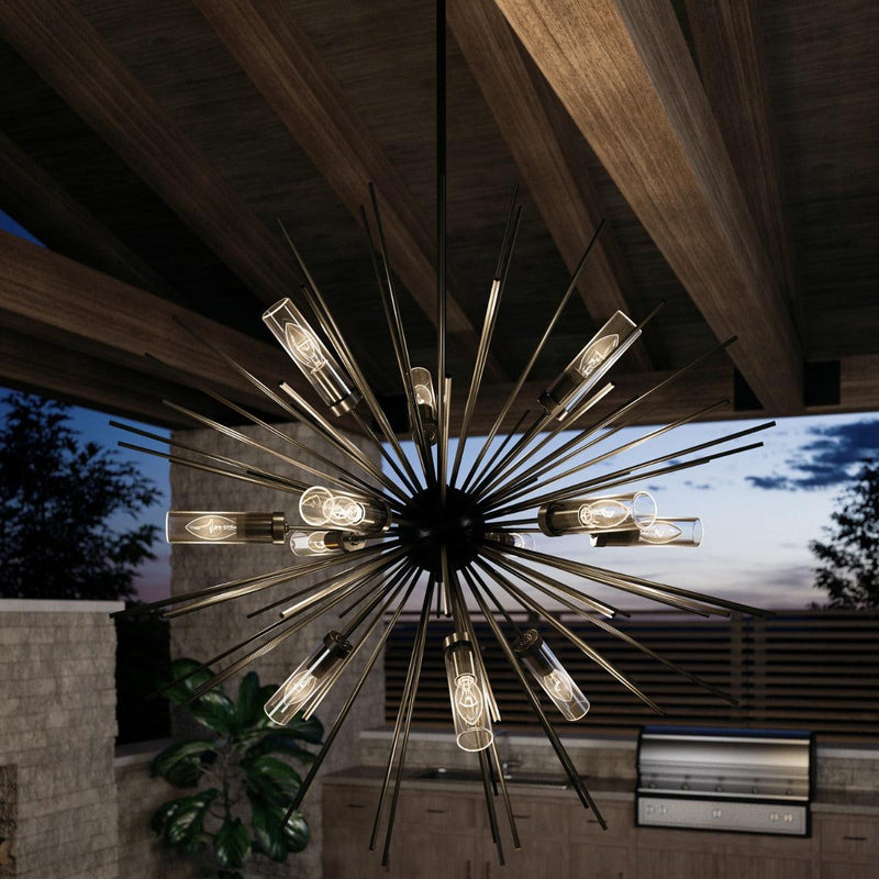Hilo 12 Light Outdoor Chandelier by Feiss by Generation Lighting, Title: Default Title, ,  | Casa Di Luce Lighting