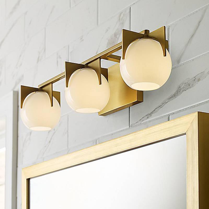 Abbott Bathroom Vanity Light by Feiss by Generation Lighting, Finish: BB - Burnished Brass, Nickel Polished, ,  | Casa Di Luce Lighting