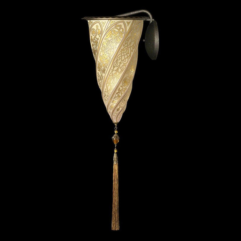Cesendello Glass Wall Sconce by Fortuny by Venetia Studium, Color: Gold Classic-Fortuny, ,  | Casa Di Luce Lighting