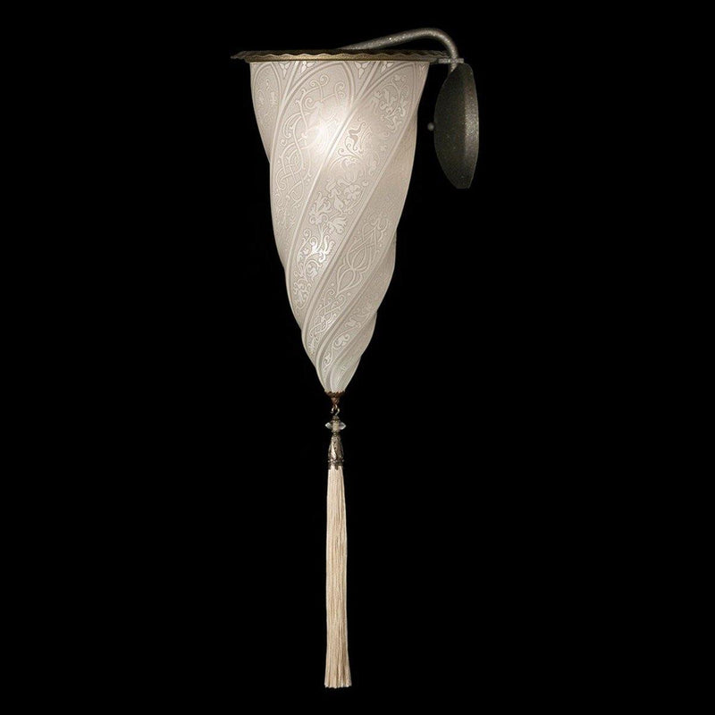 Cesendello Glass Wall Sconce by Fortuny by Venetia Studium, Color: White Classic-Fortuny, ,  | Casa Di Luce Lighting