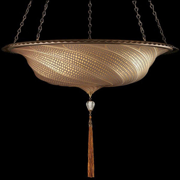 Gold Mosaic Scudo Saraceno Glass Suspension by Fortuny
