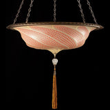 Red Mosaic Scudo Saraceno Glass Suspension by Fortuny
