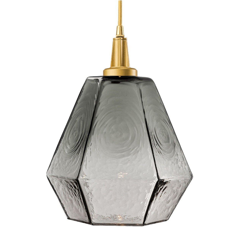 Hedra Pendant Light by Hammerton, Color: Chilled Smoke-Hammerton Studio, Finish: Gilded Brass,  | Casa Di Luce Lighting