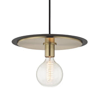 Milo Pendant by Mitzi, Color: Black, White, Finish: Brass Aged, Nickel Polished, Size: Small, Large | Casa Di Luce Lighting